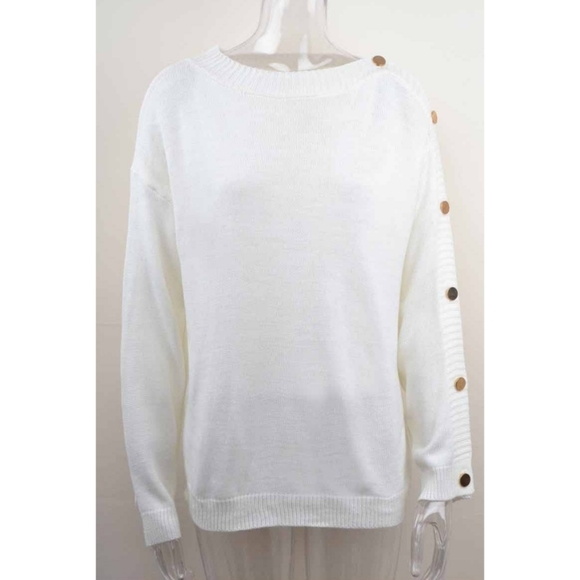 Button Me Chic Knit Sweater - Picture 4 of 4